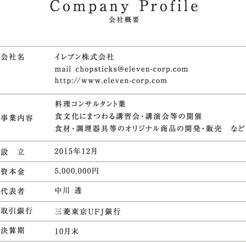 会社概要 COMPANY PROFILE